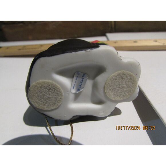 VINTAGE SILVESTRI KITTY CAT 1986 MARY LAKE THOMPSON FLOWERS FLORAL GARLAND BLACK - Picture 6 of 6